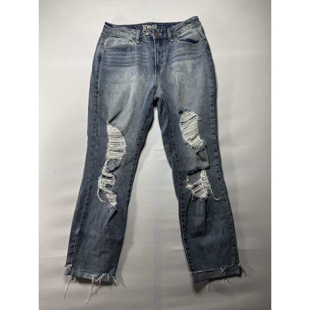 Rewash Women's Distressed Super High Rise Mom Jeans - Size 9 (29x26) *READ**